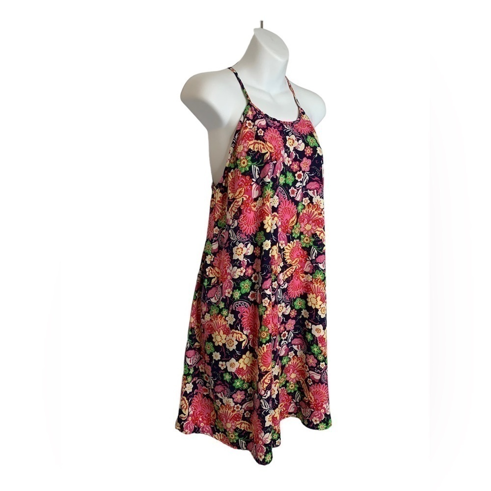Altar’d State Racerback Skinny-Strap Dress in Navy and Pink Size Medium - Picture 2 of 9
